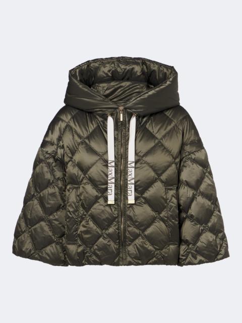Max Mara Hooded quilted cropped down jacket