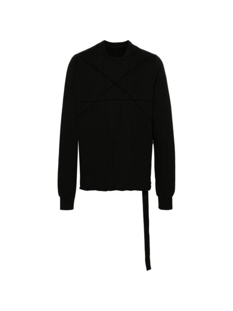 panelled organic-cotton sweatshirt