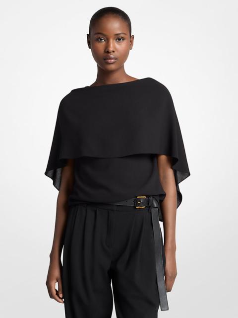 MICHAEL KORS COLLECTION Wool Crepe Cape Top