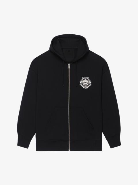 Givenchy SLIM FIT ZIPPED HOODIE GIVENCHY CREST