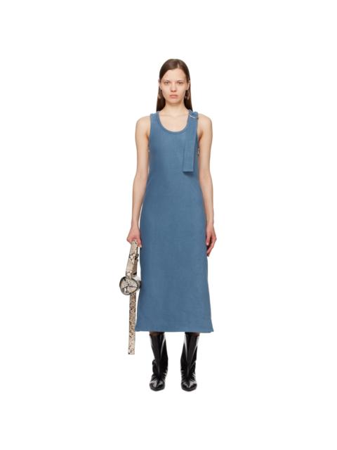 Blue Zip Maxi Dress