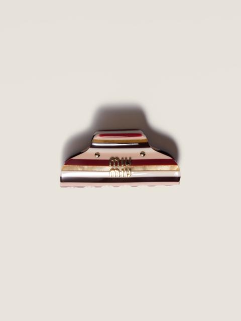 Miu Miu Claw clip with logo