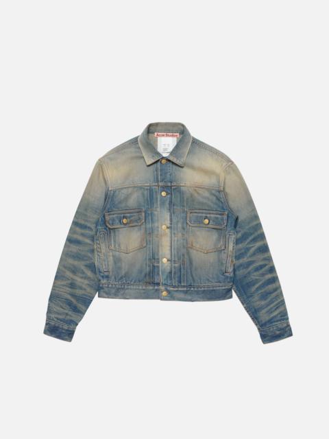 Acne Studios Scraped denim jacket - Mid Blue