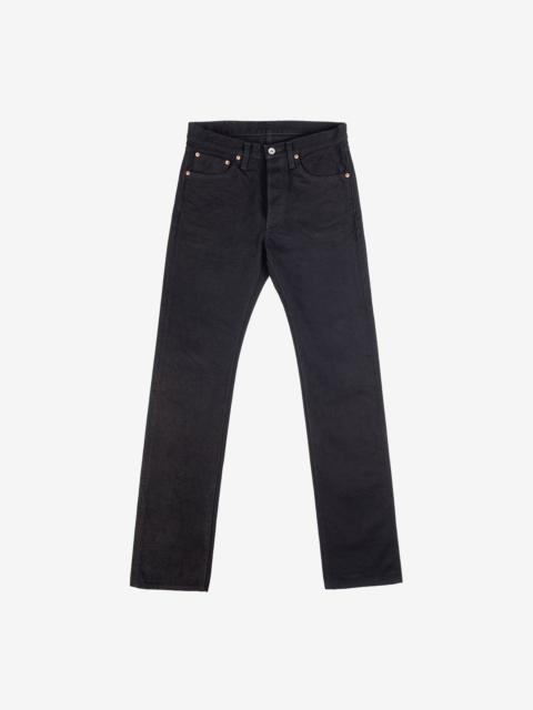 IH-666S-142bb 14oz Selvedge Denim Slim Straight Cut Jeans - Black/Black