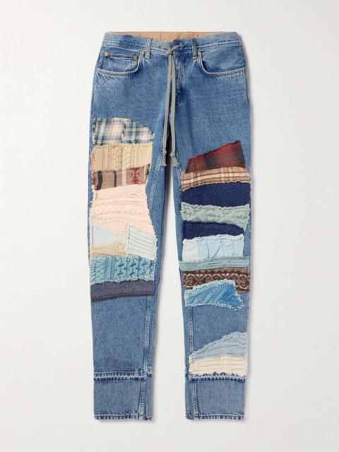 Greg Lauren Straight-Leg Patchwork Jeans