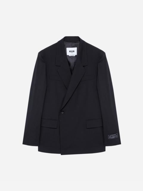 MSGM Double-breasted wool blend jacket
