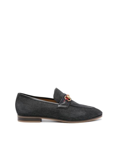 Horsebit denim loafers