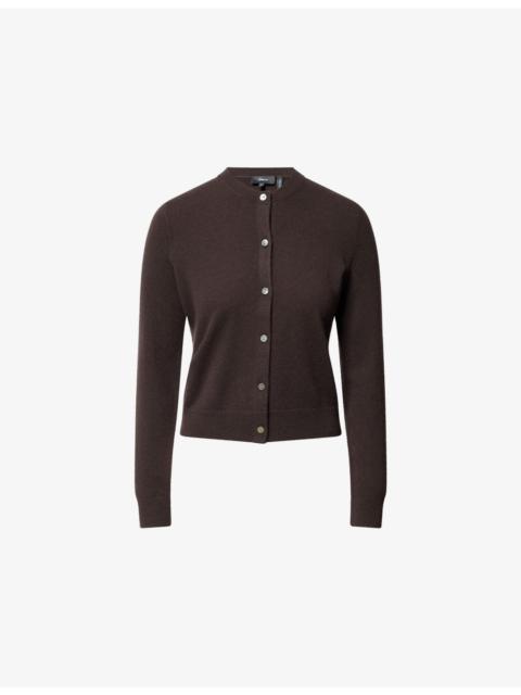 Theory Round-Neck Log-Sleeved Cashmere Cardigan