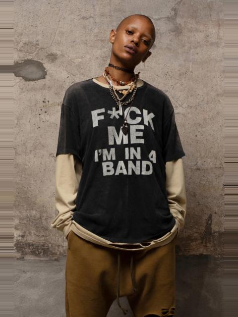 R13 FCK ME BAND T (CLEAN) - WASHED BLACK