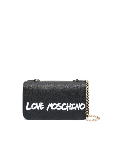Moschino logo-print shoulder bag