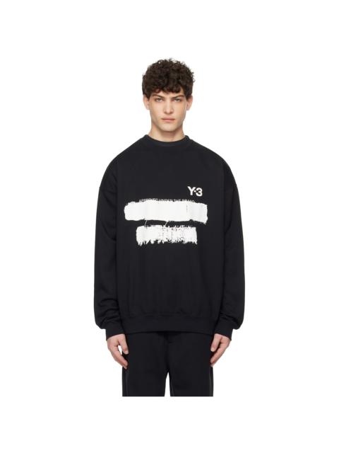 Y-3 Black Graphic Crew Sweatshirt