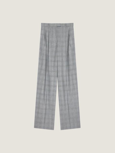 Givenchy DOUBLE PLEAT CHECKED PANTS IN WOOL