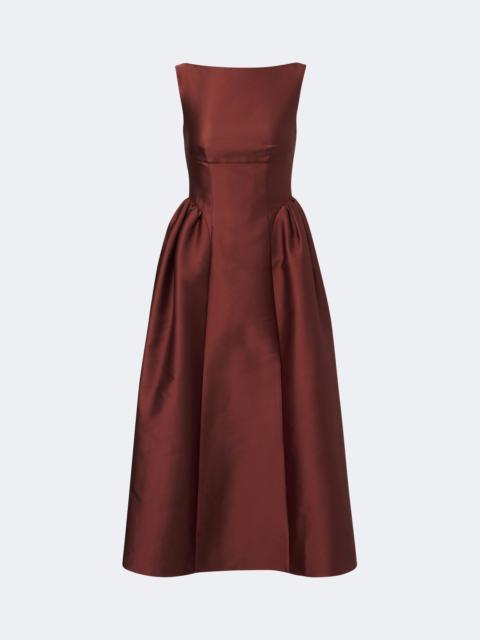 ROLAND MOURET Taffeta midi dress
