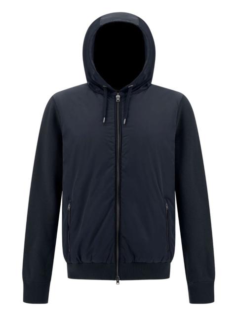 Herno PIQUÉ KNIT AND NYLON JACKET