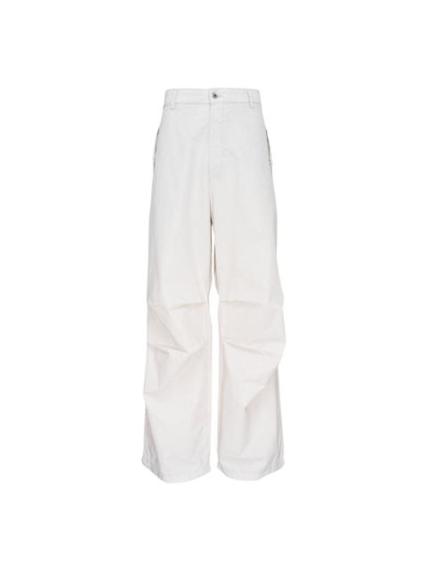 MSGM White Wide Leg Pants