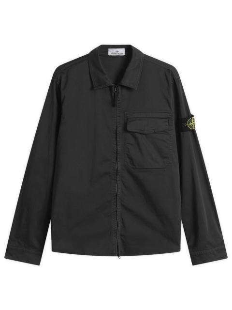 Stone Island Stone Island Organic Cotton Satin Zip Shirt Jacket