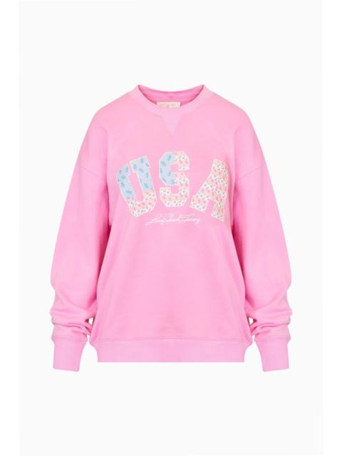 LoveShackFancy Palo USA Fleece Pullover