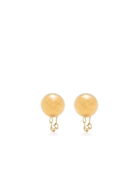 ball-stud chain earrings