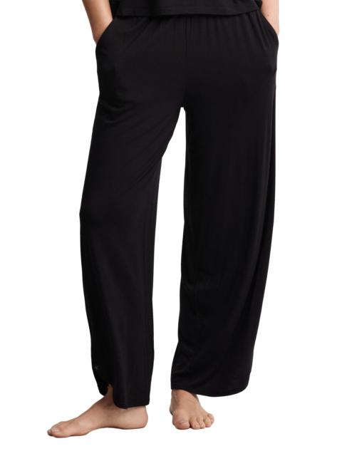 Barefoot Dreams barefoot dreams Jersey Crop Wide Leg Pants in Black