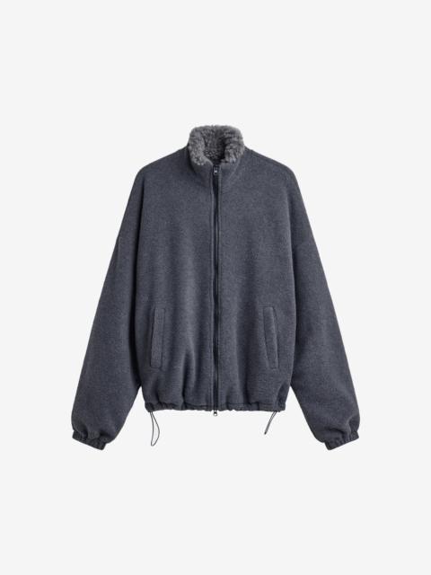 The Frankie Shop Edane Fleece Jacket - Dark Grey
