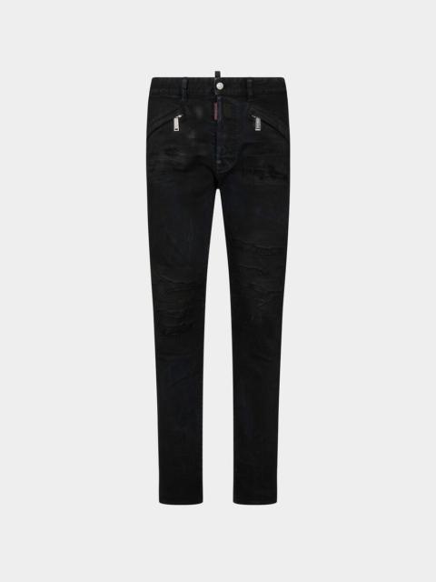DSQUARED2 BLACK BULL RIPPED WASH COOL GUY JEANS