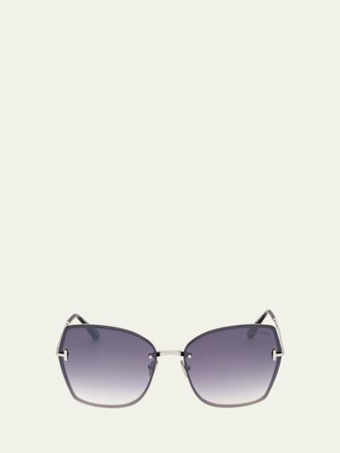 TOM FORD Nickie Metal Butterfly Sunglasses