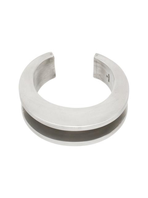 Parts of Four Silver Crescent Channel Bracelet
