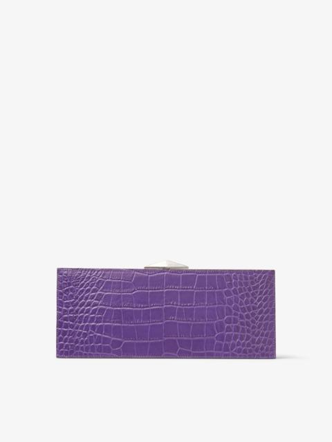 JIMMY CHOO Diamond Cocktail
Cassis Croc-Embossed Leather Cocktail Clutch