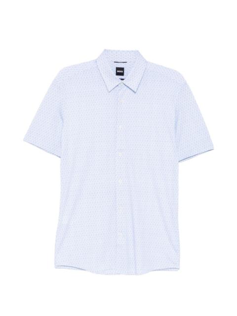 BOSS geometric-print short-sleeve shirt