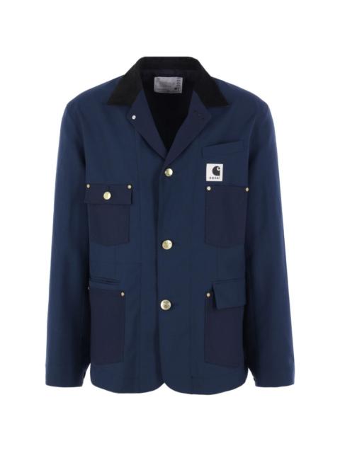 sacai x Carhartt Wip corduroy collar pocket jacket