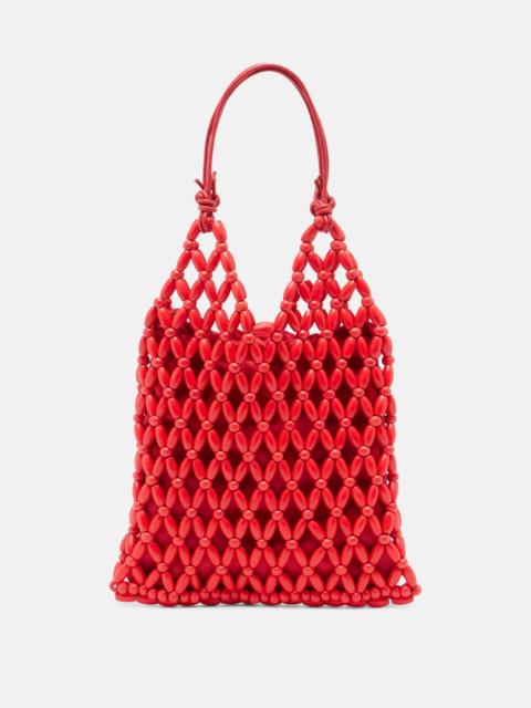 STAUD Karla beaded top-handle bag