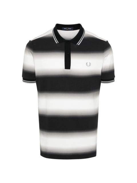 Fred Perry gradient striped polo shirt