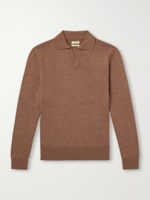 DE BONNE FACTURE Merino Wool Polo Sweater