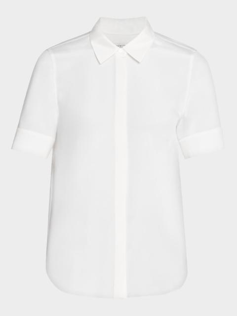 Lafayette 148 New York Scottie Button-Down Cotton Blouse