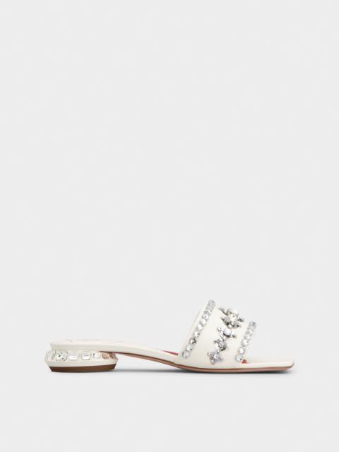 Strass Heel Disco Slides in Nappa Leather