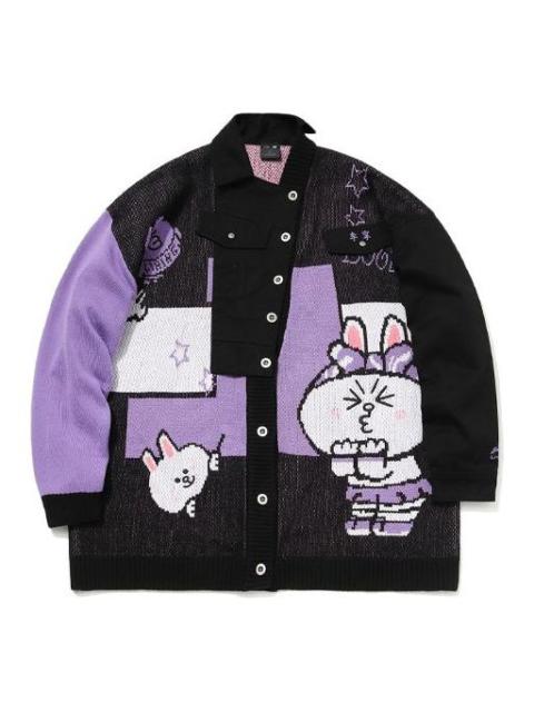 Li-Ning x LINE FRIENDS Graphic Jacket 'Black Purple' AMBQ044-2