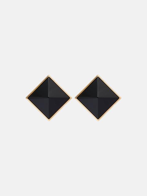 Pyramid clip-on earrings