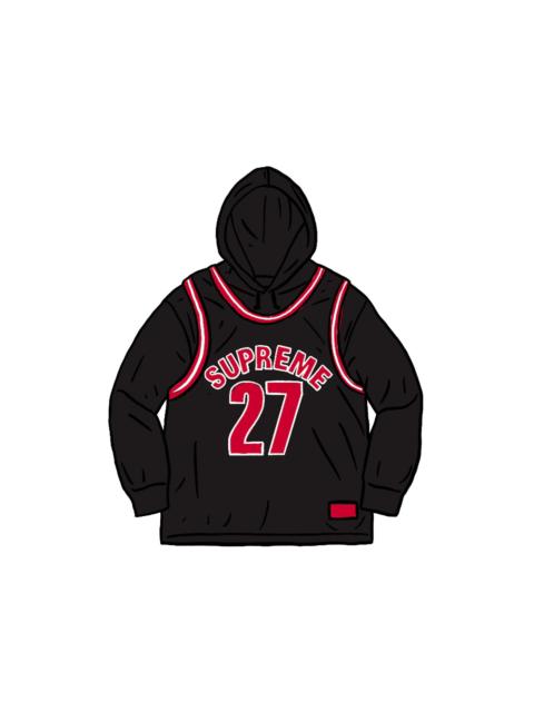 Supreme Supreme Basketball Jersey Hooded Sweatshirt Black