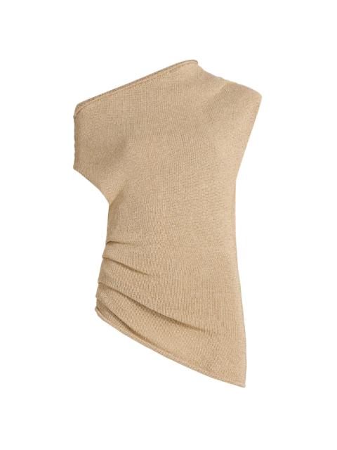 A.L.C. Women's Joni Asymmetric Knit Off-Shoulder Sweater - Light Brown