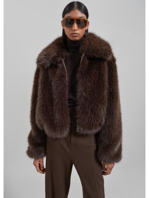 The Frankie Shop Hope Faux Fur Jacket - Brown