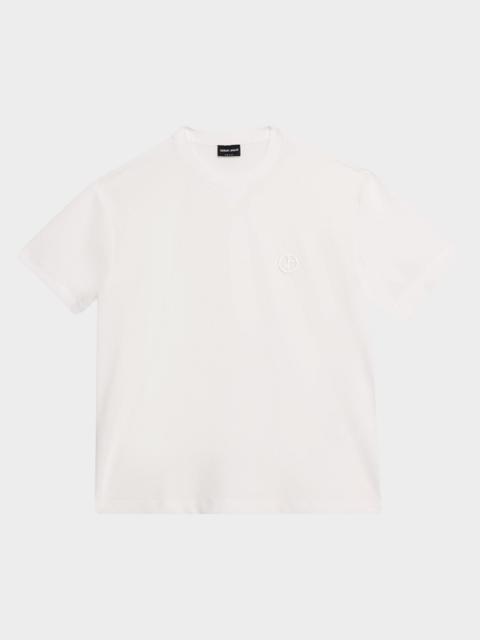 GIORGIO ARMANI Men & apos;s Mesh Rich-Stitch Crewneck T-Shirt