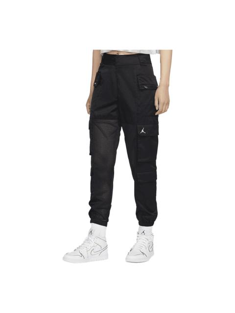 Jordan (WMNS) Air Jordan Heatwave Utility Contrasting Colors Multiple Pockets Mesh Casual Long Pants/Trouse