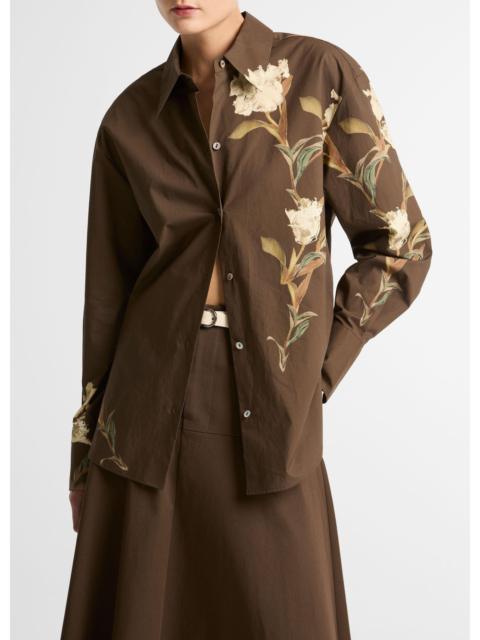 Vince Placed Iris Cotton Button-Front Shirt