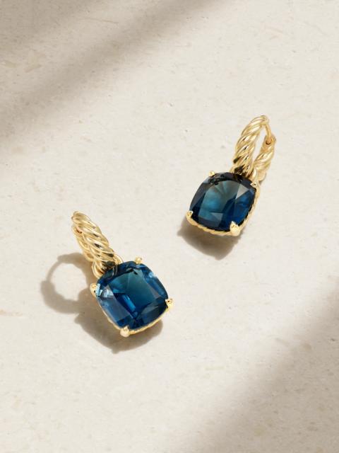 DAVID YURMAN Marbella 18-karat Gold Topaz Hoop Earrings