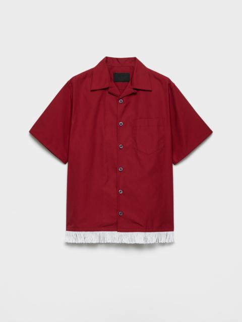 Cotton blend fringed bowling shirt