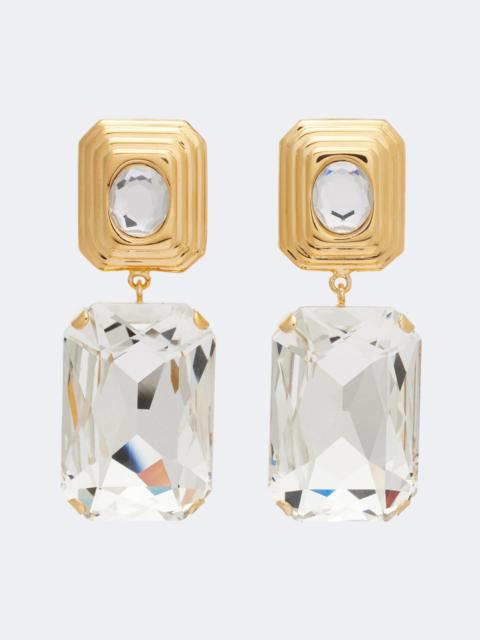 Alessandra Rich Crystal-embellished clip-on earrings