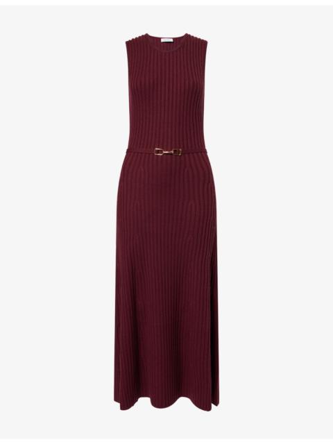 GABRIELA HEARST Meier Belted Wool And Cashmere Blend Maxi Dress