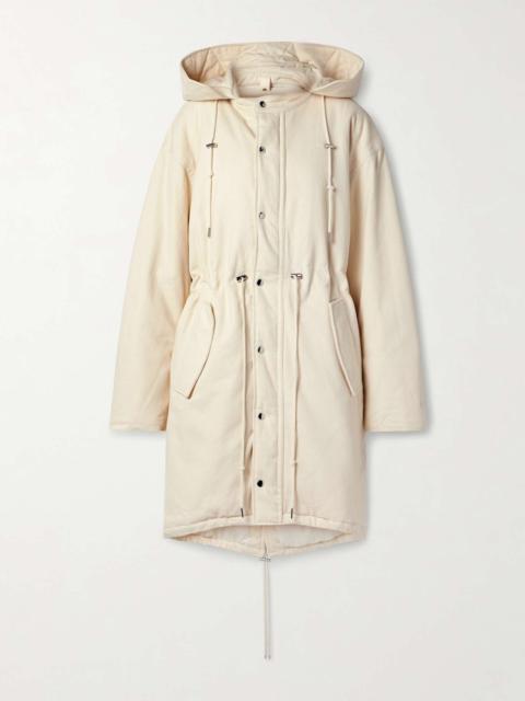 adidas Originals + Wales Bonner Coach hooded embroidered brushed recycled-twill coat