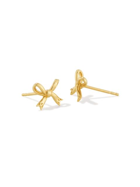 KENDRA SCOTT Tiny Bow Stud Earrings in 14k Yellow Gold