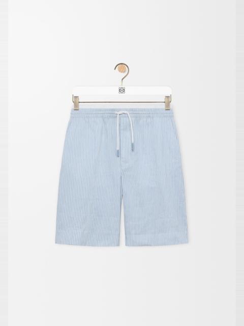 Loewe Drawstring shorts in technical linen blend